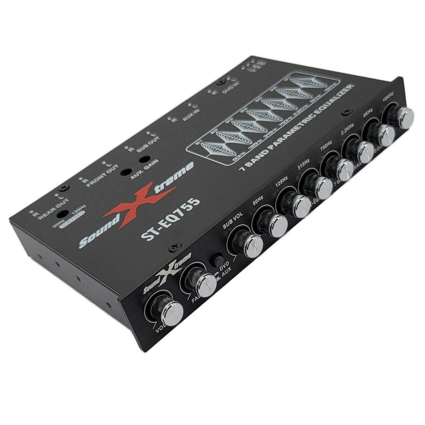 Ecualizador Paramétrico de Audio SoundXtreme ST-EQ755 Negro 7 Bandas 8 Voltios RMS para Coche