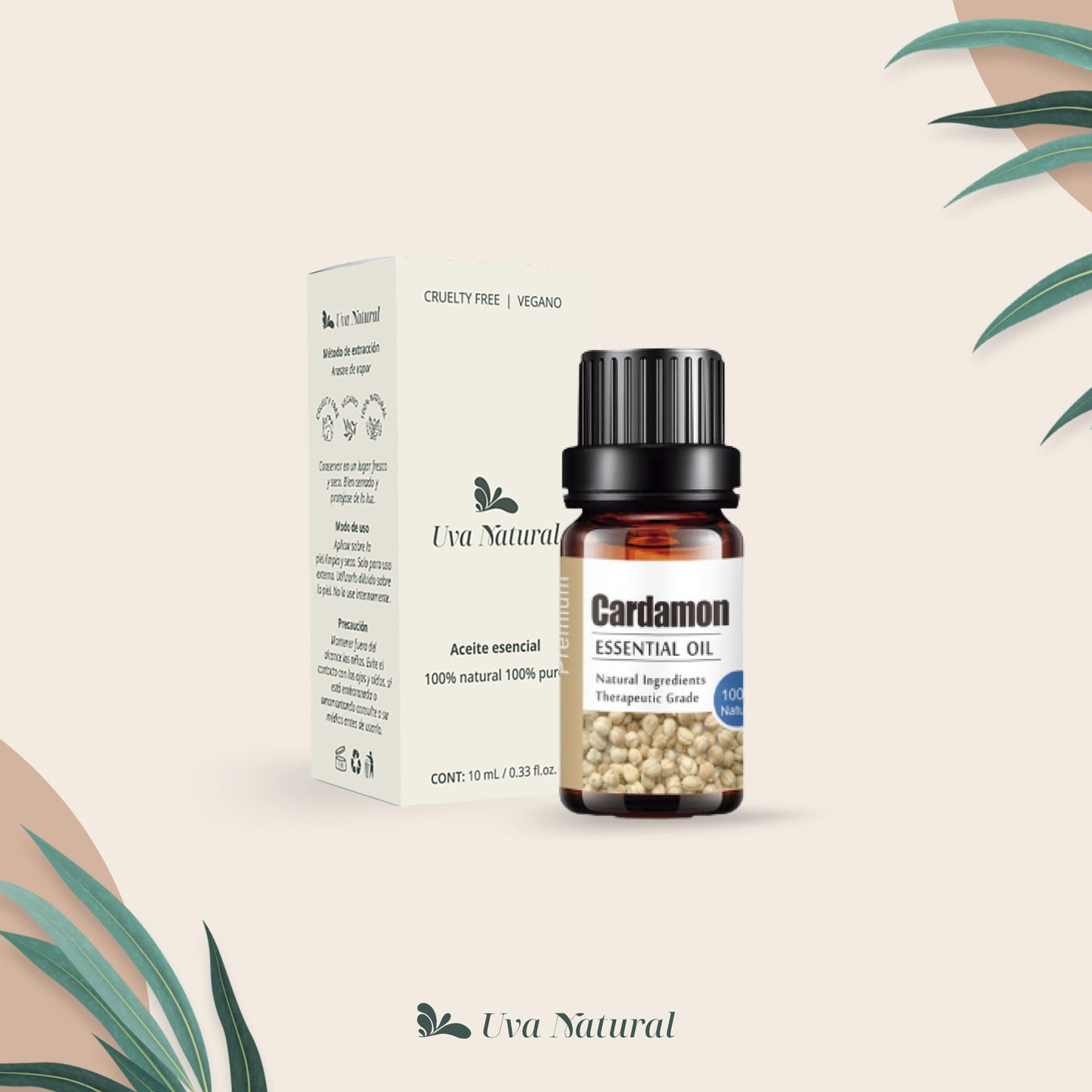 Aceites Esenciales de Cardamomo Natural UVA para Difusores y Humidificadores