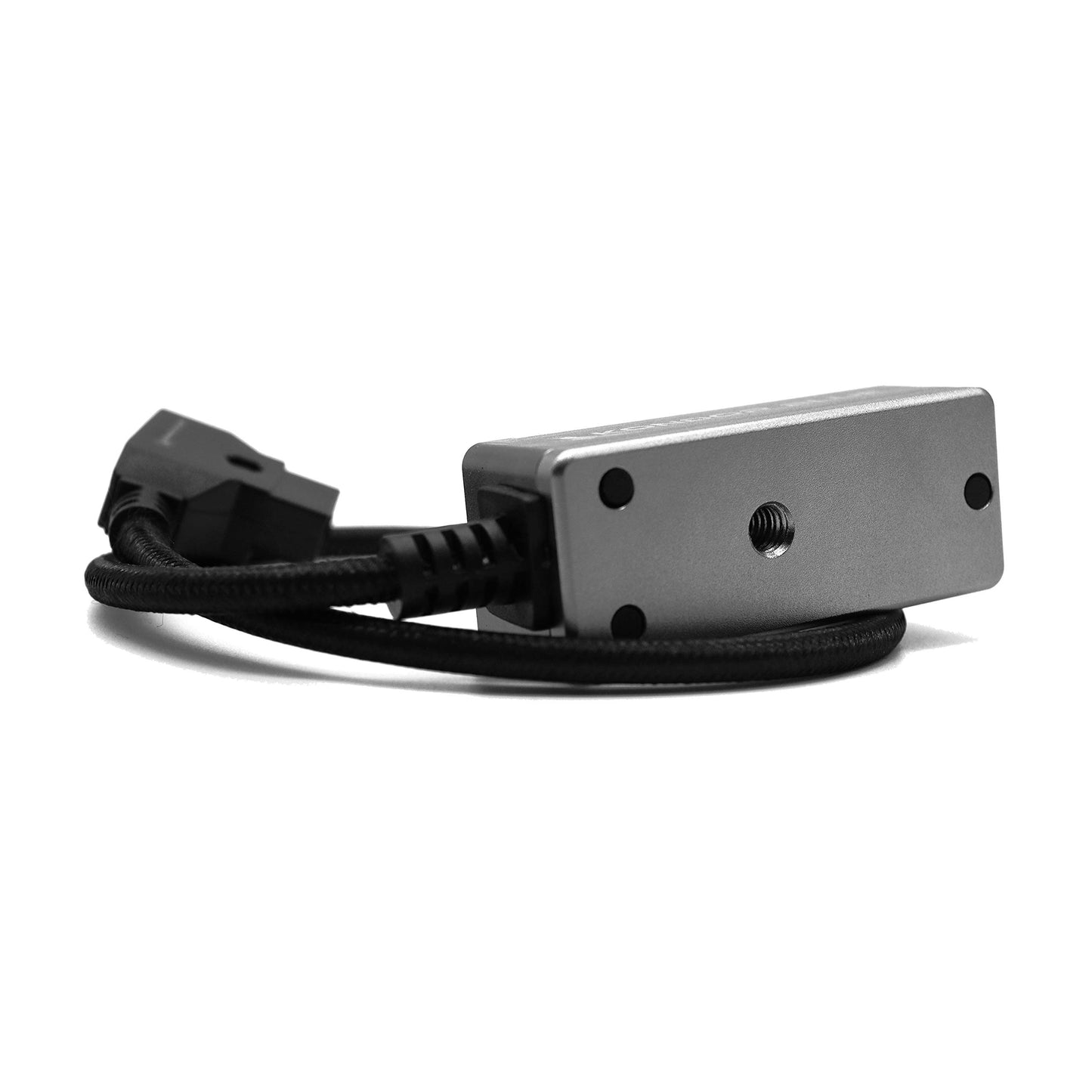 KONDOR BLUE | Divisor de concentrador de alimentación D-Tap de 12 V con voltímetro, 4 vías, roscas de 1/4-20, puntos de localización antirtorsión, montaje de múltiples agujeros, distribución de