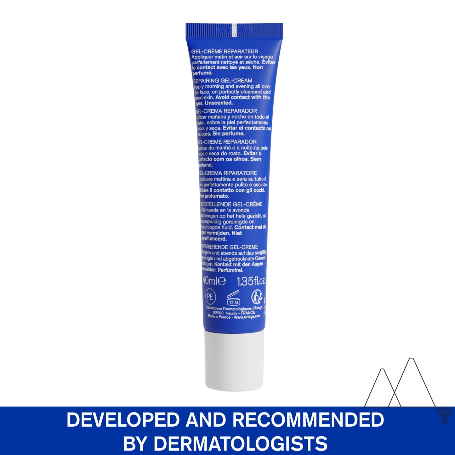 Uriage Cica-Daily Gel-Crema Reparador con Centella Asiática, Ácido Hialurónico y Cobre-Zinc - Regenera, Protege y Restaura la Piel - Sin perfume - 96% Ingredientes de Origen Natural - 50ml