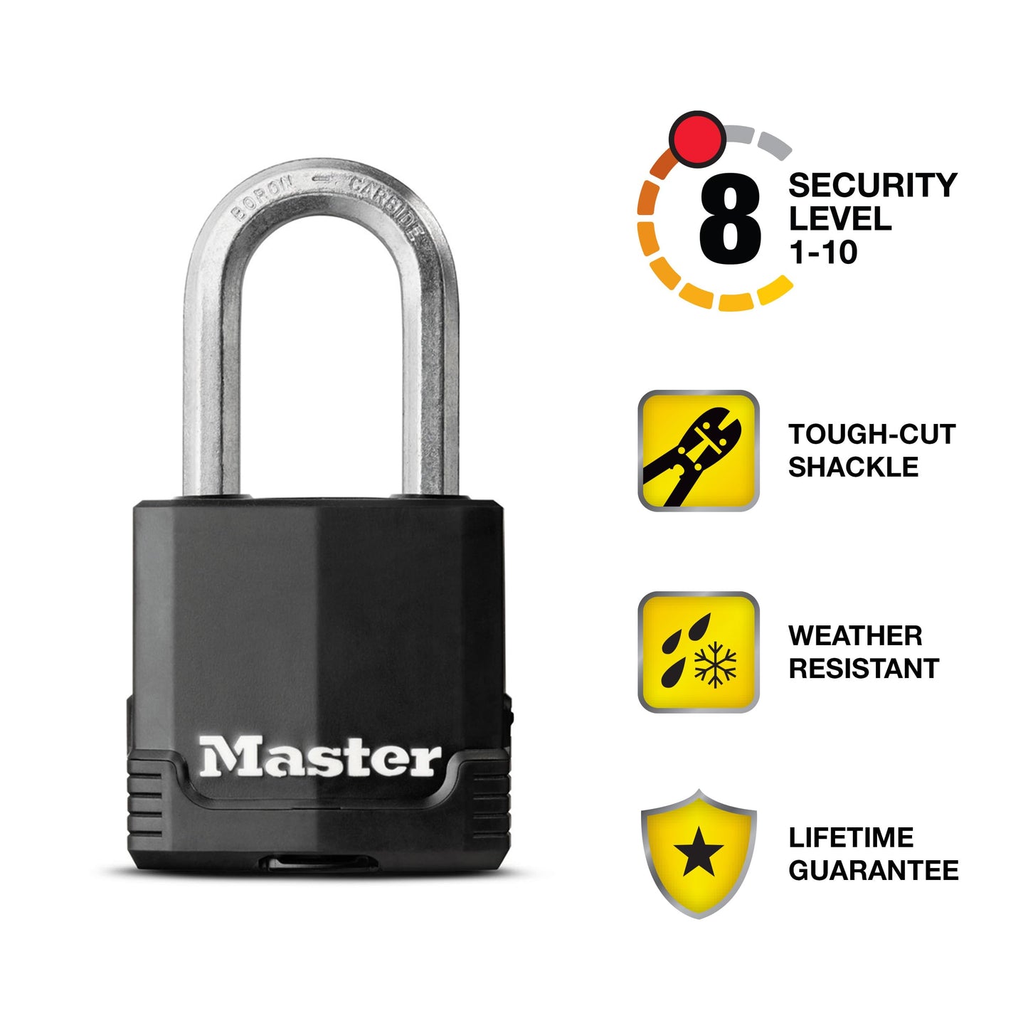 Candado Laminado Master Lock Magnum M115XQLFCCSEN Acero 0.8 cm 3.81 cm apertura 4.7 cm ancho Paquete de 4