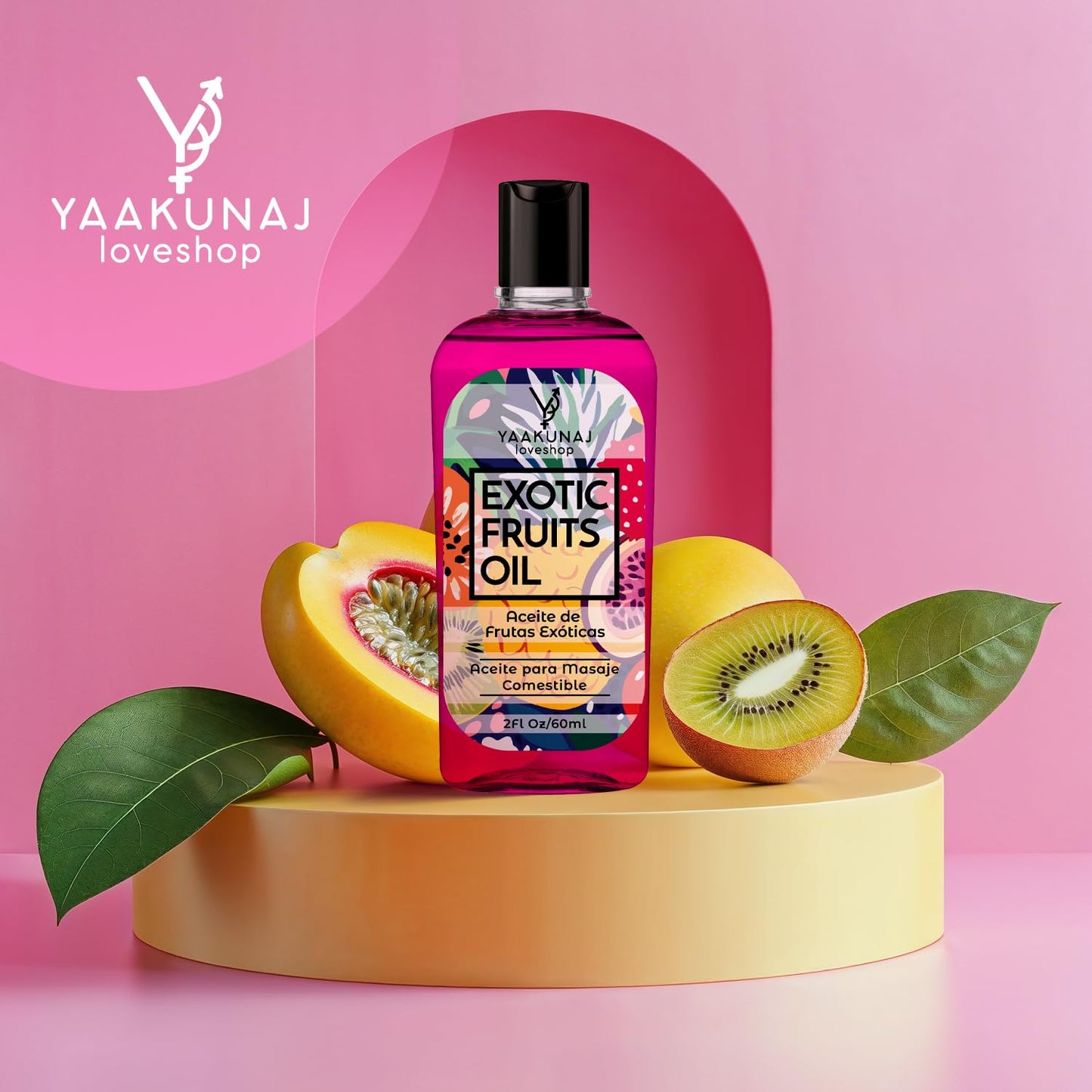 Aceite Para Masaje Yaakunaj Love Shop Fruta Exotica Comestible 60 ml