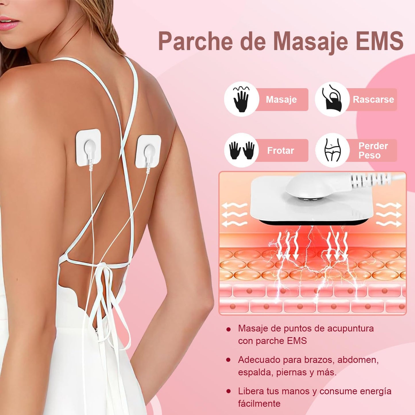 Masajeador Ultrasónica de Cavitación 3 en 1,Masajeador Electrico,para Brazo, Vientre, Cintura, Pierna