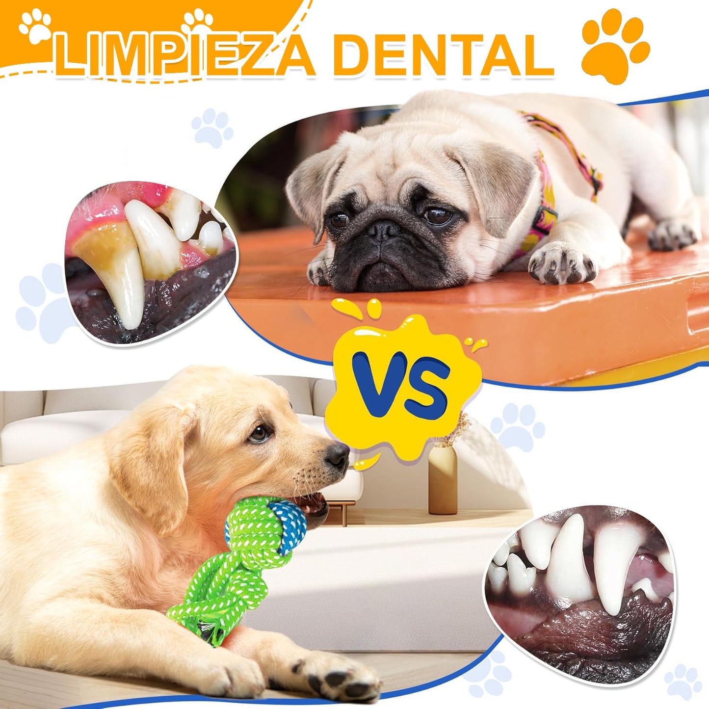 Juguetes para Perros Pequeños 15 Piezas, Juguetes Cuerda para Perro Morder con Nudo, Cuerdas Duraderos para Masticar Cachorro, Juego de Juguetes para Perros Limpiar Dientes y Alivia el Estrés