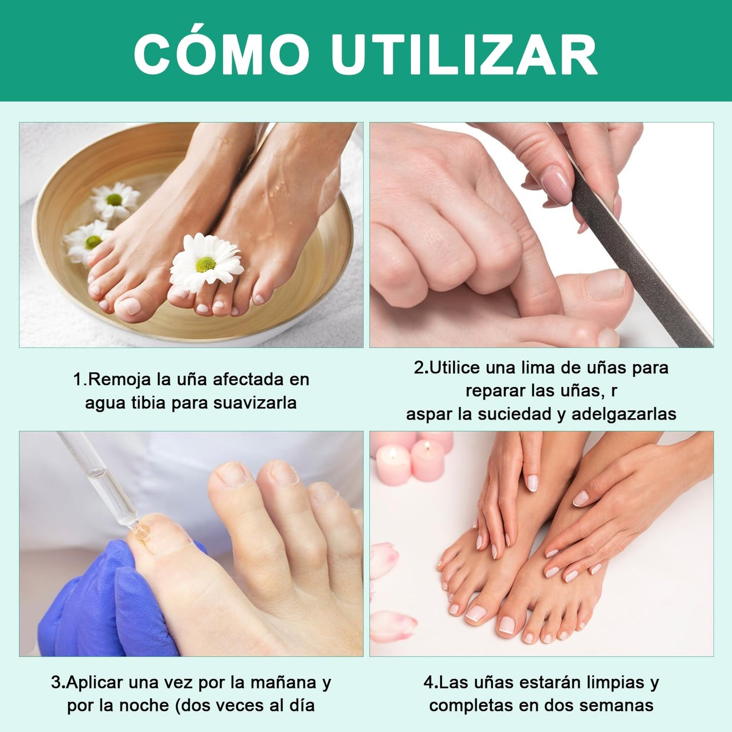 KRASSENTIALES Líquido Reparador Uñas de Pies - Esmalte, Renovación Cutículas