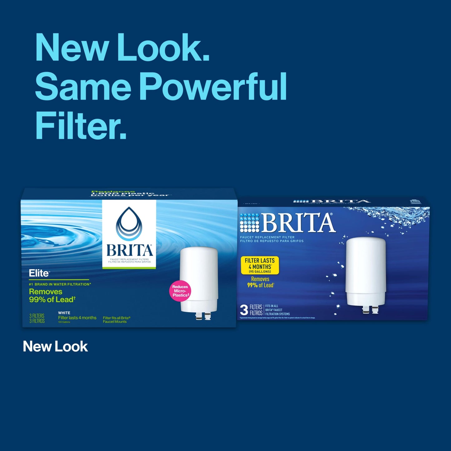 Brita Filtros de agua de repuesto básicos, blanco, 3 unidades