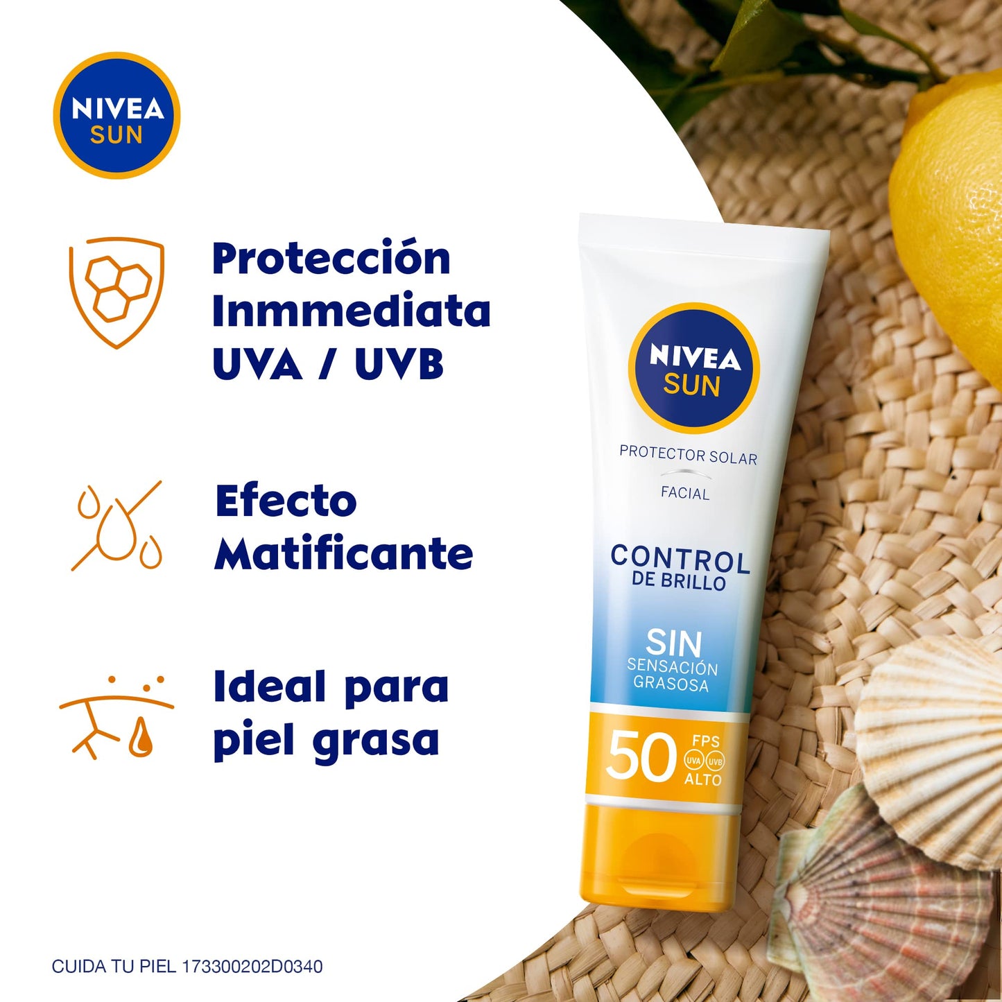 NIVEA Rutina Anti-manchas Rutina Facial Completa Luminous 630 (2 piezas), Enriquecida con Ácido Hialurónico Serum facial 30 ml + Fluido facial FPS50 con Vitamina E 40ml + Sun Protector
