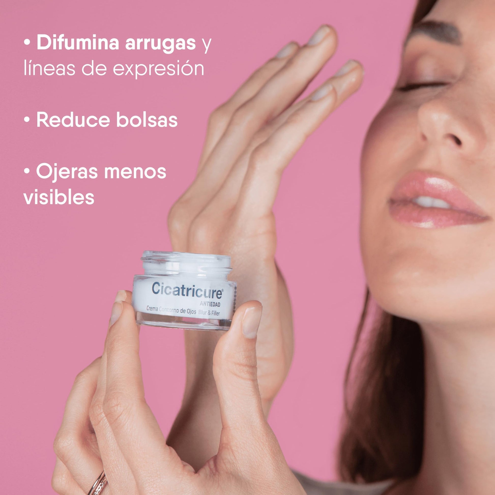CICATRICURE - Contorno de Ojos Blur & Filler. Crema gel con efecto frío anti-edad que difumina arrugas y líneas de expresión. Para arrugas, párpados, bolsas y ojeras, tarro con 15g