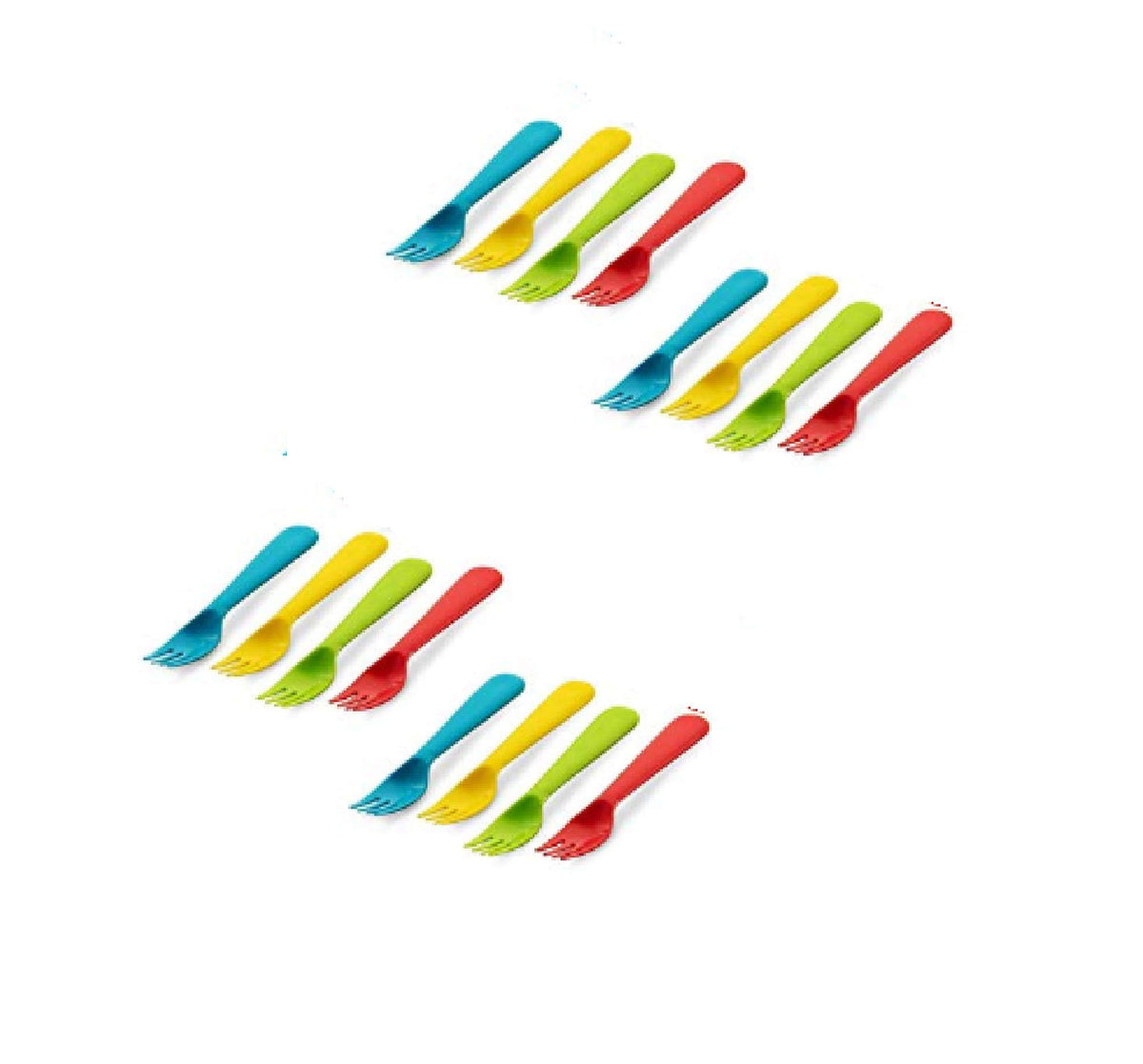 Plaskidy utensilios de plástico para niños pequeños, 16 Forks