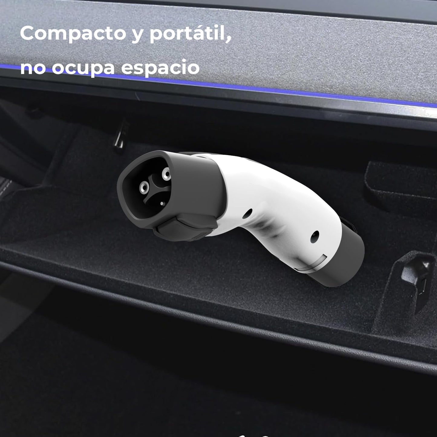 Adaptador EV YIYAHA Blanco Convertidor de Carga 7KW 32A Compatible con BYD JAC y Conector GB/T con Bloqueo de Seguridad para Auto Eléctrico