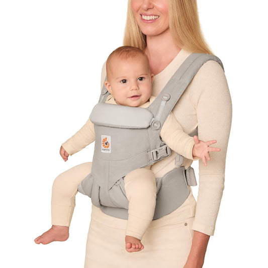 Portabebés Ergobaby Omni 360 Pearl Grey con Soporte Lumbar para Bebé