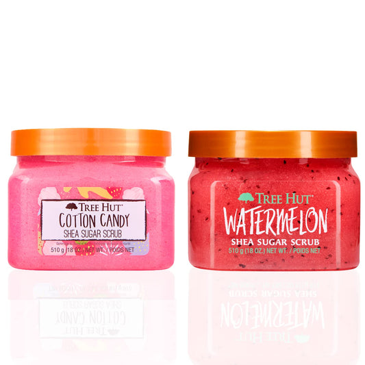 Set de Exfoliantes Corporales Tree Hut Algodón de Azúcar Sandía