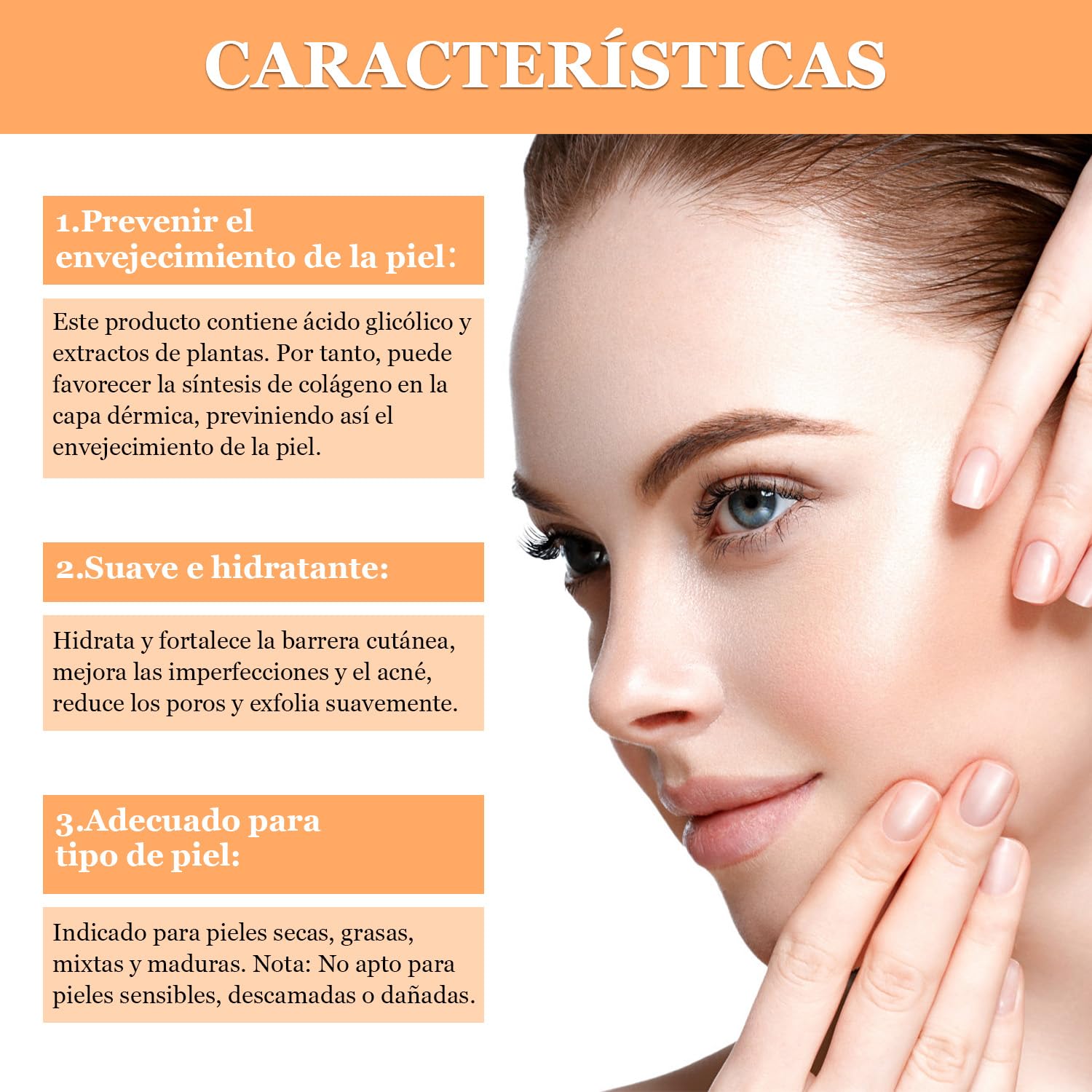 SINYI Ácido Glicólico 7% Solución 240 ml, Rejuvenecimiento Tonificante Para Manchas Y Acné, Hidratante, reafirmante e iluminador del tono de la piel