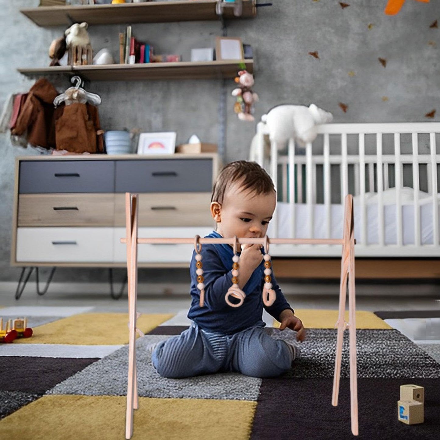 Juguetes de Madera Shakven Pino Plegable para Gimnasio de Recién Nacido