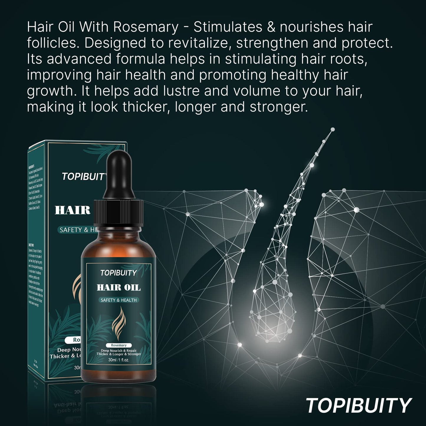 Aceite Orgánico de Romero para Cabello - Nutrición Intensiva y Protección - ¡Cabello Brillante y Voluminoso!