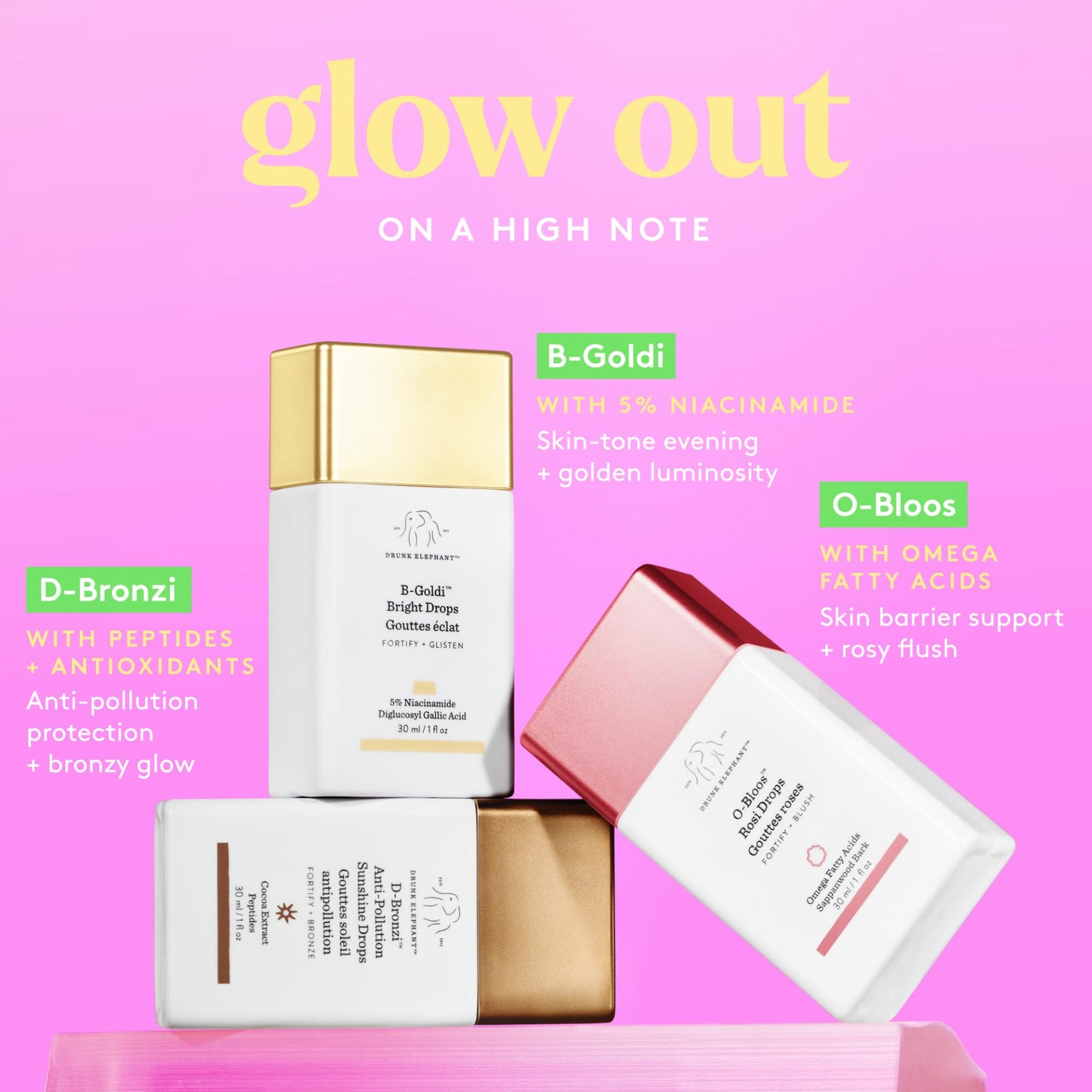 O-Bloos Rosi Drops by Drunk Elephant for Women - 1 oz Drops