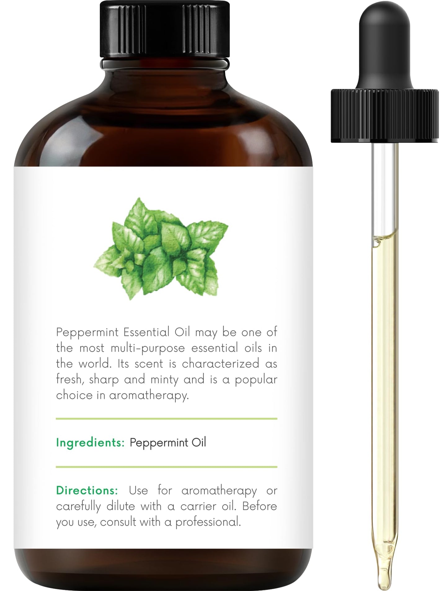 Handcraft Blends Bordative Handcraft Peppermint Essential Oil - Huge 4 OZ - 100% Pure & Natural – Premium Therapeutic Grade with Premium Glass Dropper