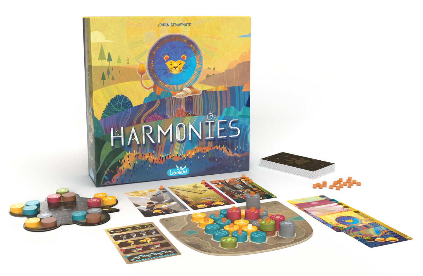 Juego de mesa Harmonies - Crea paisajes oníricos. Juego estratégico y poético, divertido juego familiar para niños y adultos, de 10 años, 1 a 4 jugadores, tiempo de juego de 30 minutos, hecho por