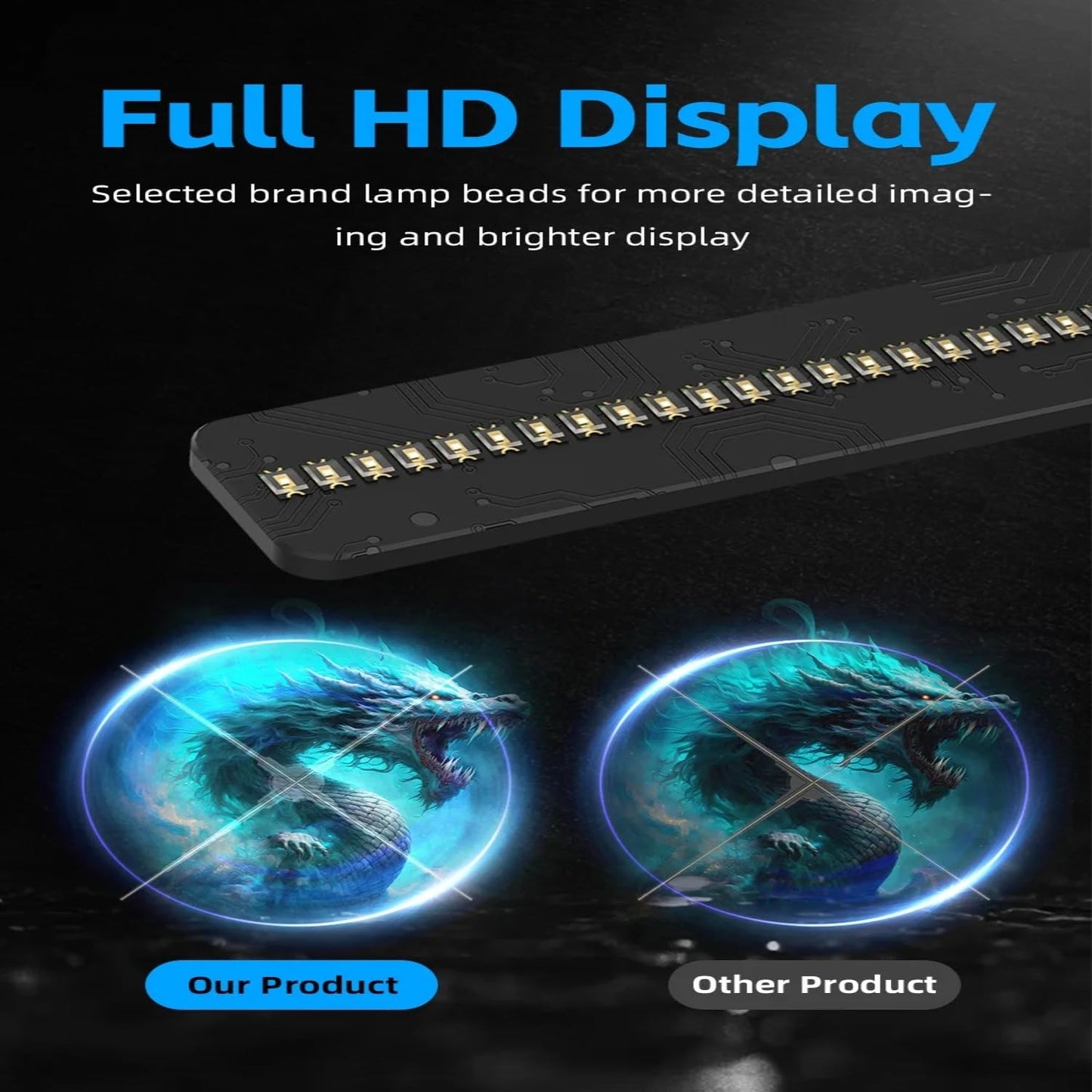 GIWOX Holo65 - Proyector holográfico, ventilador con holograma 3D, 25.6 pulgadas, tamaño grande 960P de pixel alto, 960 cuentas LED, compatible con audio, proyector holográfico de video de publicidad a simple vista, perfecto para exhibición de ferias come