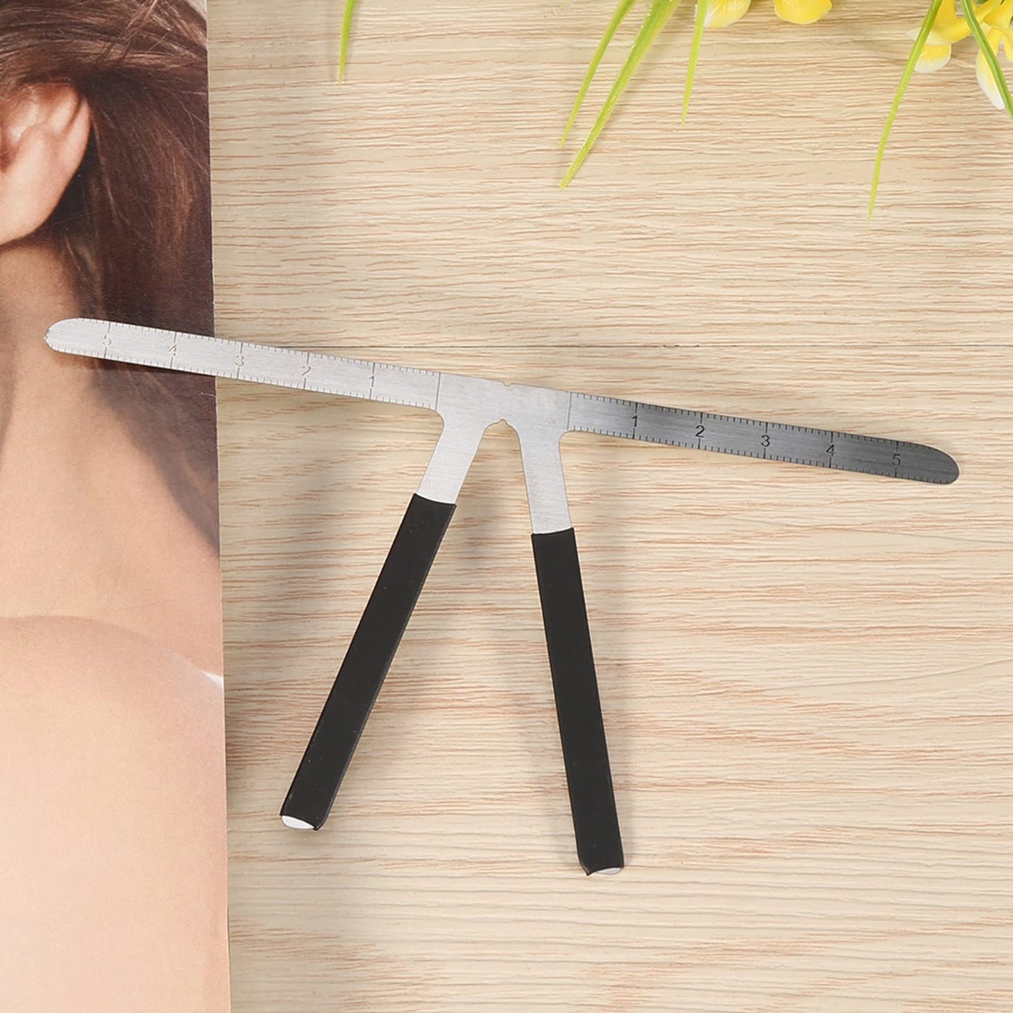 Cuerda para Mapeo de Cejas, Reglas para Microblading del Cuero Cabelludo, 21 × 14 × 1, Regla para Maquillaje Permanente para Cejas, Herramienta de Medida Reutilizable para Dar