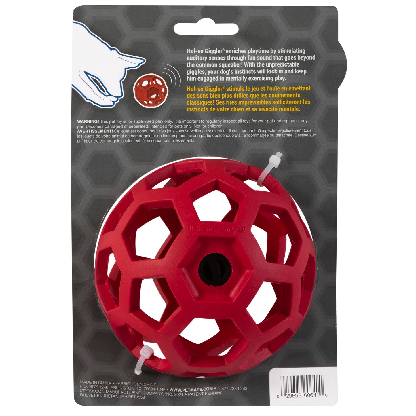 Dispensador de Golosinas JW HOL-EE Roller Rojo Con Sonidos Divertidos para Perros
