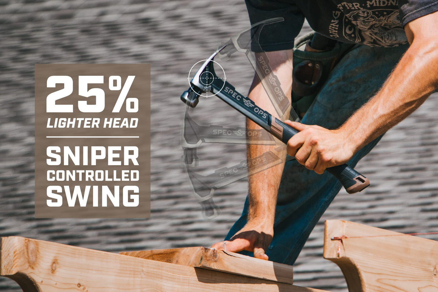 Martillo de Encuadre Spec Ops Tools Negro Cara Lisa con Agarre Absorbente de Golpes