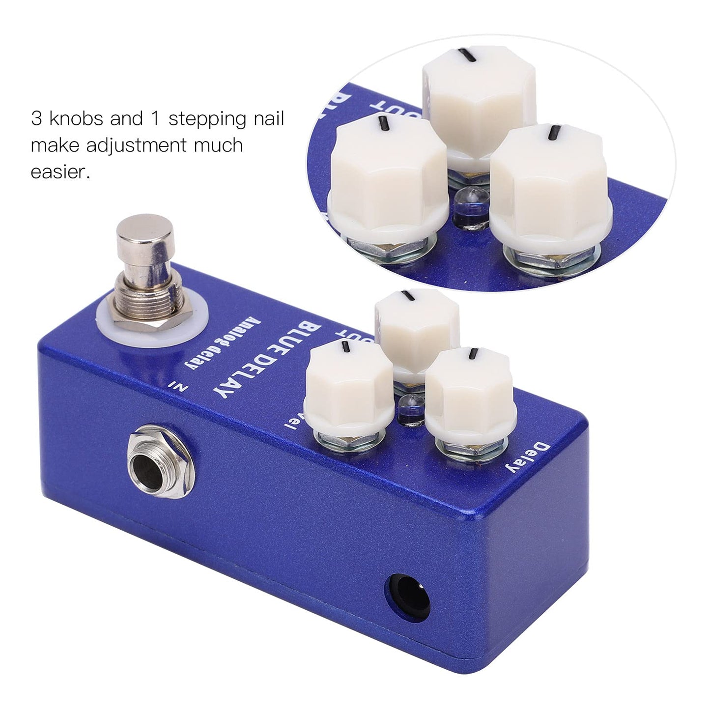 Pedal de Efectos de Guitarra Mini Portátil Blue Delay True Bypass