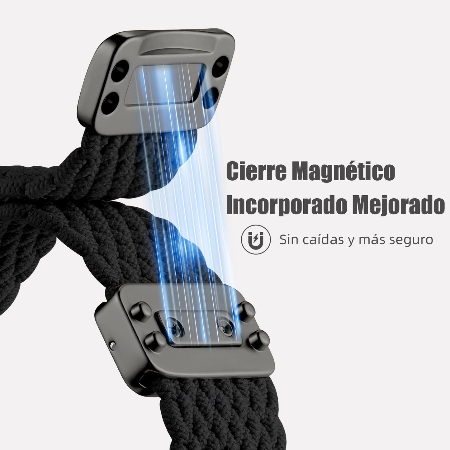 GEAK Solo Loop Compatible con Correa Apple Watch 45mm 44mm 49mm 46mm 42mm 41mm 40mm 38mm Hombre Mujer, Correas Ajustable Magnética Elástica de Nylon para iWatch Ultra 2 Series 10 9 8 7 6 5 4 3 2 1