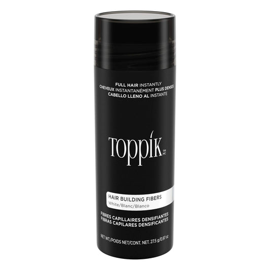 TOPPIK Hair Building Fibers, White, 0.97 oz.