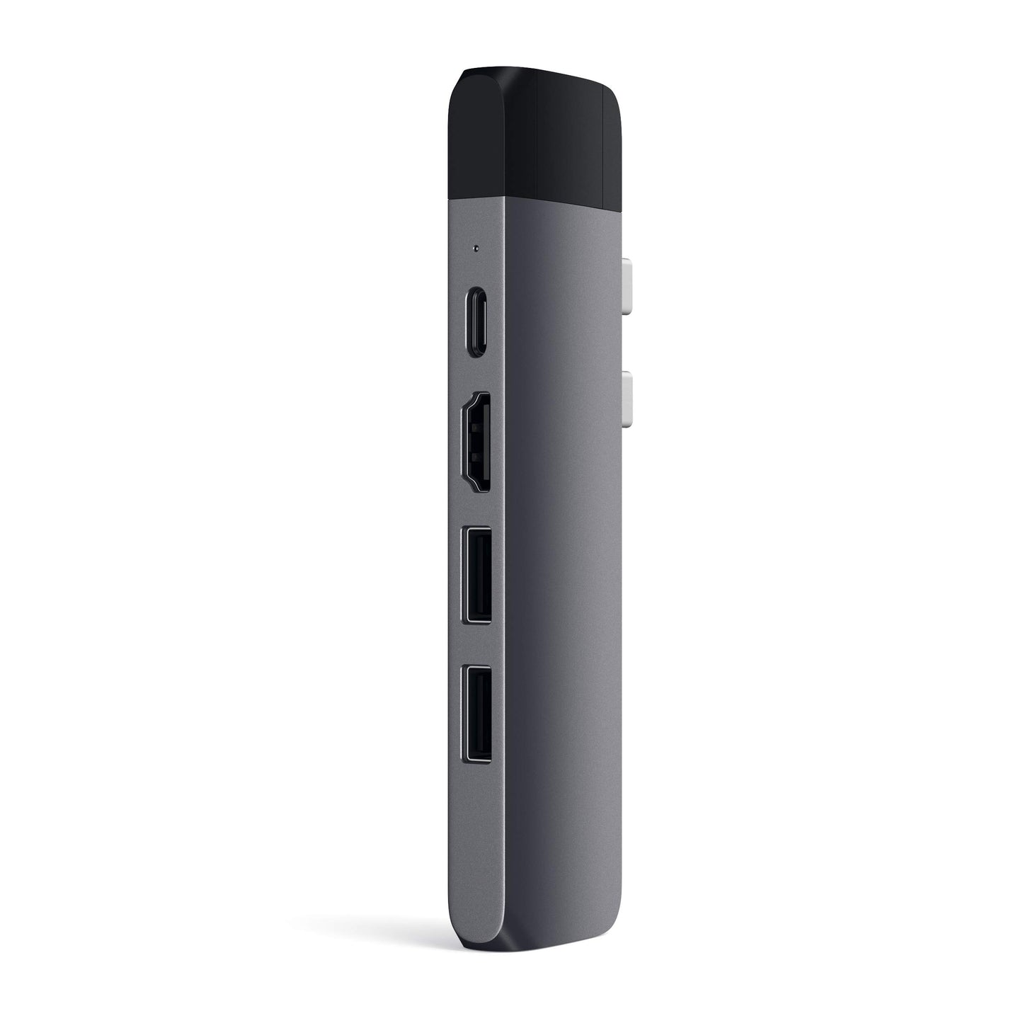 Adaptador Pro Hub Tipo-C Satechi Gris Espacial con Ethernet, 4K HDMI, USB-C PD y USB 3.0 para MacBook Pro/Air M2 M1
