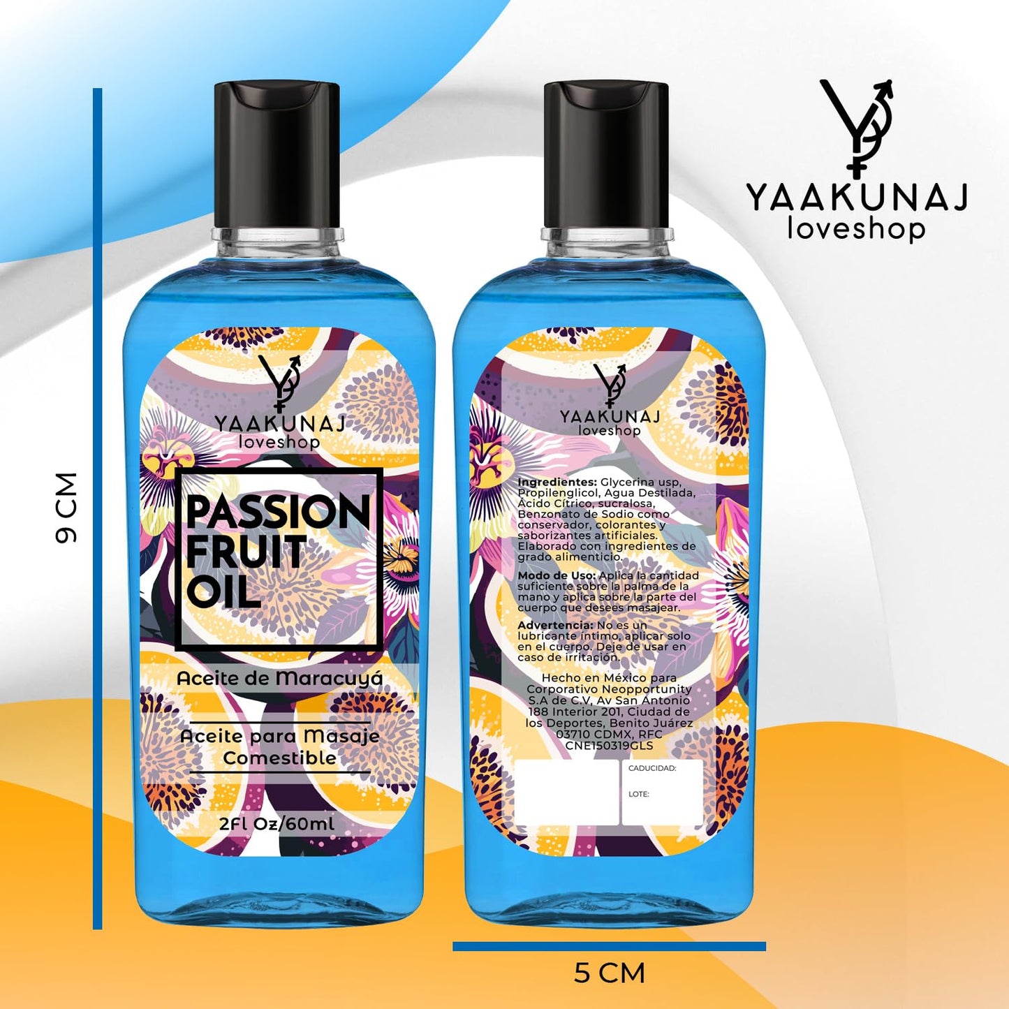Aceite Para Masajes YAAKUNAJ Sabor Passion Fruit