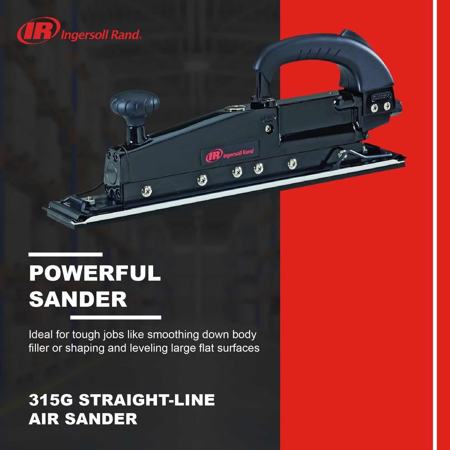 Ingersoll Rand 315G Pulidores Lijadoras Neumáticas Lijadoras Neumáticas de Láminas, Láminas de 2,75" x 17,5", 3.000 SPM