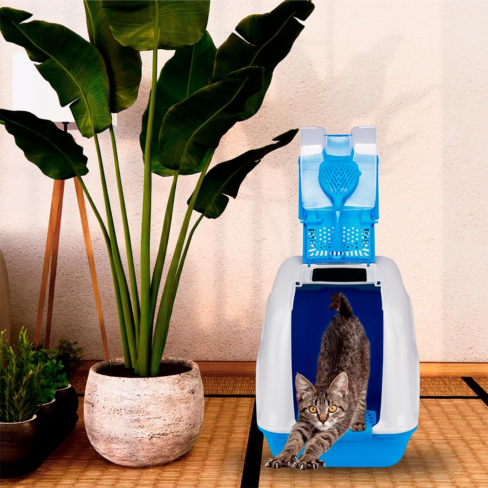 Fancy Pets Arenero con Tapa y Puerta Abatible para Gato Tamañi Chico