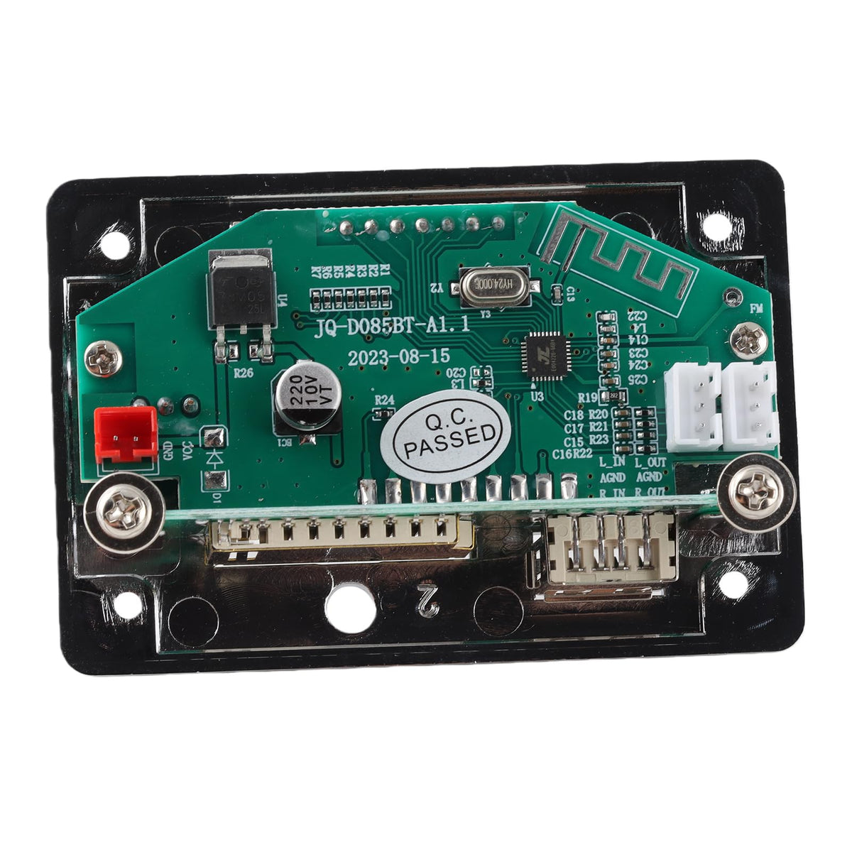 Placa Decodificadora YWBL-WH Bluetooth MP3 USB SD TF Radio FM Negro Plateado Sin Pérdida