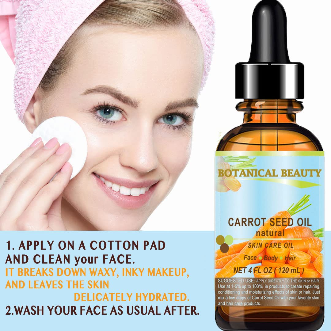 CARROT SEED OIL 100% Pure / Natural. Cold Pressed / Undiluted / Kosher Certified. Skin Care.0.33 Fl.oz.- 10 ml. by Botanical Beauty