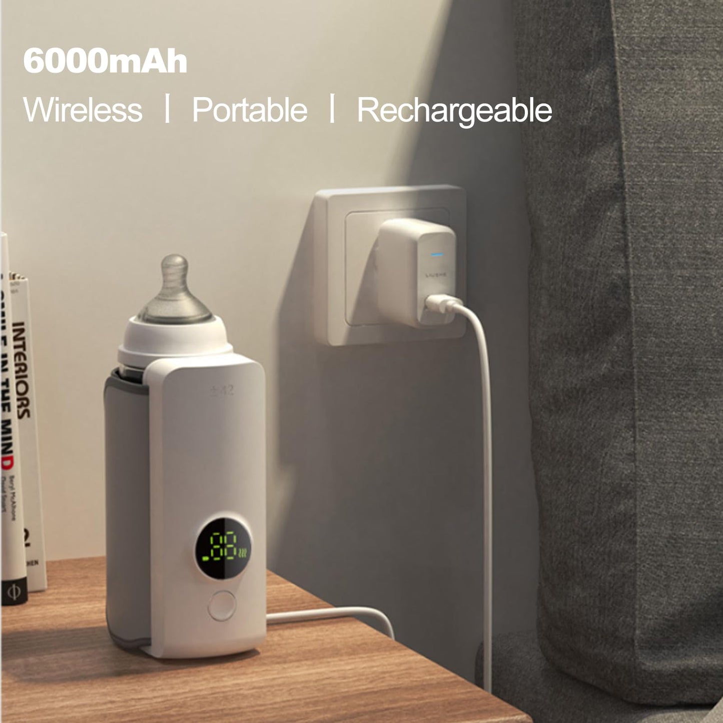 GLOGLOW Bolsa Calentadora de Biberones, Temperatura de la 6 marcha, Carga USB Bolsa térmica de biberón para viajes en coche compras Uso nocturno