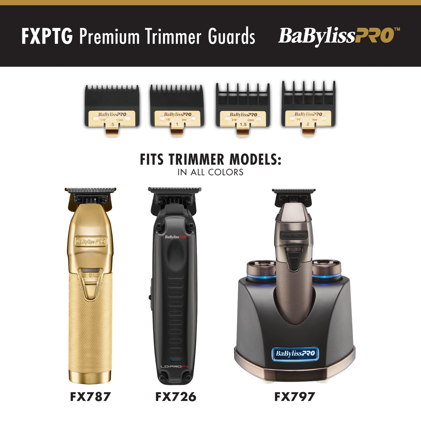BaBylissPRO Protectores de recortadora prémium para FX797, FX787, FX726