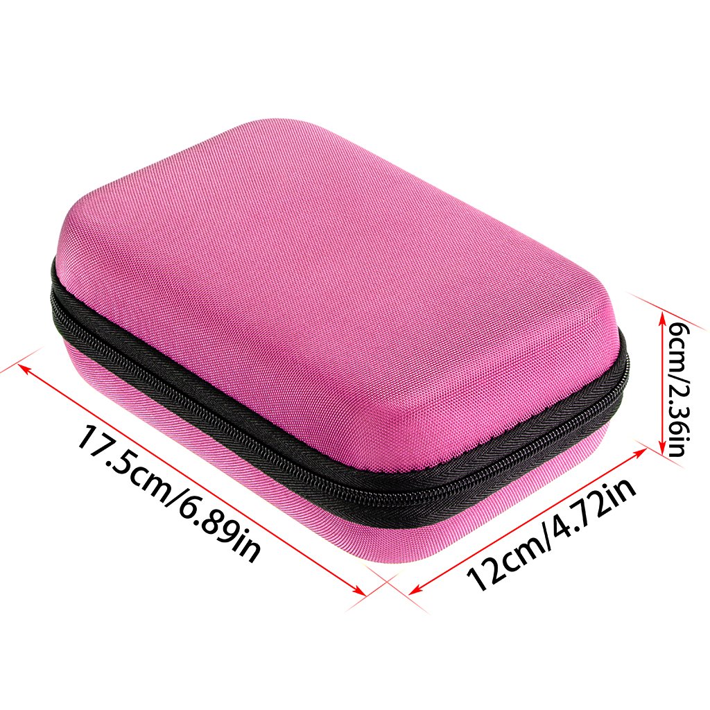 Hipiwe Hard Shell Essential Oil Carrying Case Holds 12 Bottles (Can hold 5ml, 10ml, &10ml Rollers) Travel Size Essential Oils Bag Organizer Perfect for Young Living, doTERRA, and more (Pink)