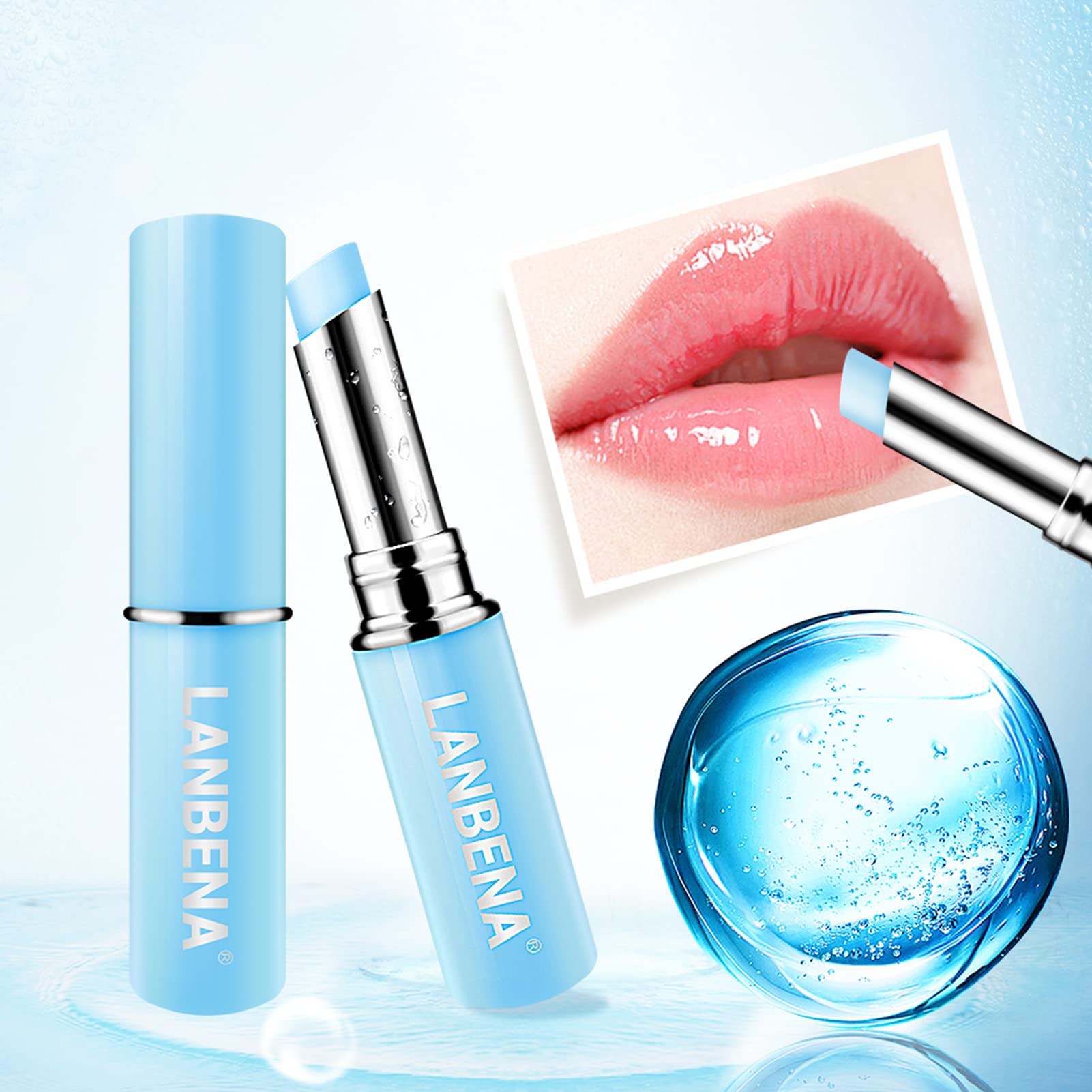 SZITW Bálsamo labial con ácido hialurónico Relleno labial Extracto natural Desvanecimiento de las líneas labiales Lápiz labial nutritivo Hidratante Cuidado labial duradero Uso diario