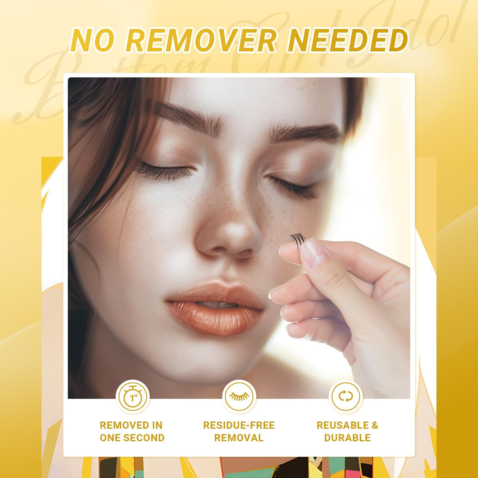 NAGARAKU Pestañas inferiores postizas 80 Pcs No Necesita Pegamento Ni Removedor Presión En Un Solo Paso Pestañas Reutilizables Prepegadas En Casa Pestañas Inferiores (BSA-02, 0.07 B Curl 5-8mm)