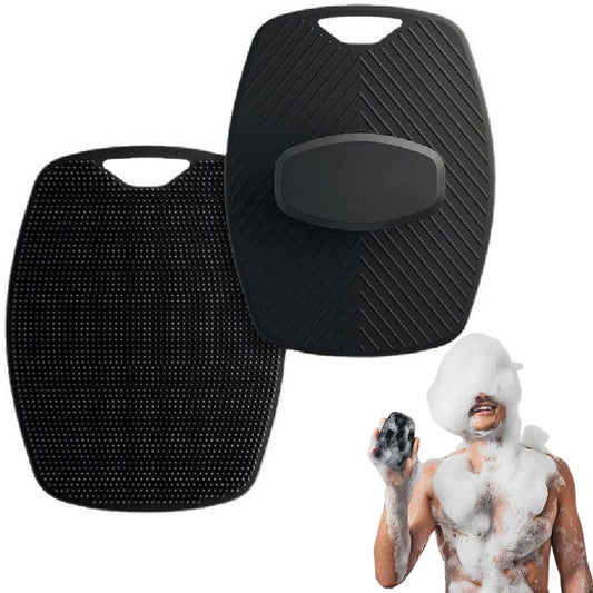 COREFUN Cepillo de Masaje de Silicona Exfoliante 1PK, Cepillo de Ducha, Limpiador de Silicona Premium, Cepillo de Baño y Champú de Silicona, Limpiador Corporal de Silicona Suave, Cerdas Que Aumentan La Espuma