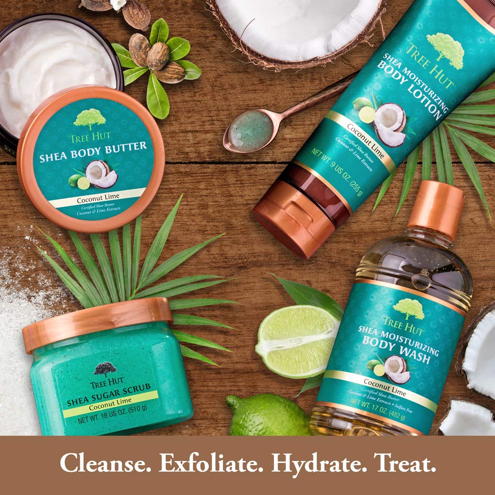 Exfoliante de Azúcar de Karité Tree Hut Fruta de la Pasión y Guayaba Hidratante Ultra Nutritivo para Cuidado Esencial del Cuerpo