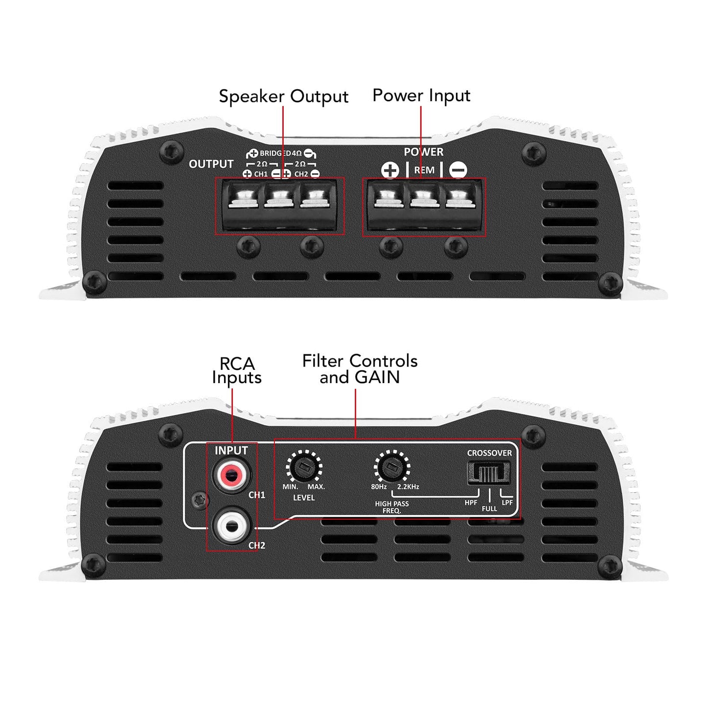 Amplificador de Sonido Taramps DS 800 2 Ohmios 800 W RMS 2 Canales para Coche