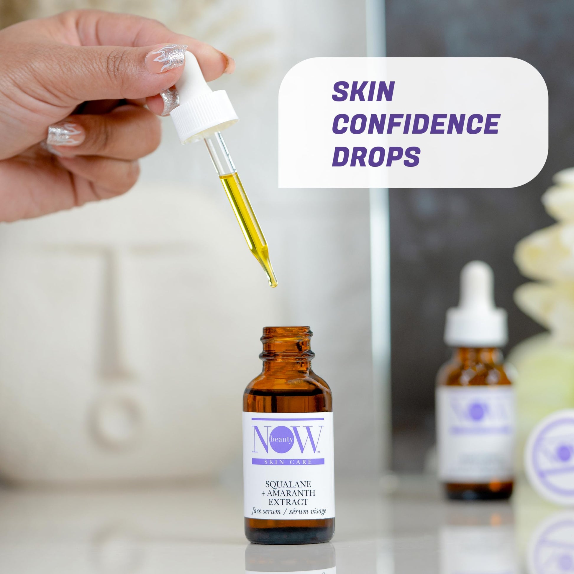 Sérum Facial NOW BEAUTY Squalane & Amaranth Extract para Minimizar Poros e Iluminar la Piel 1 oz
