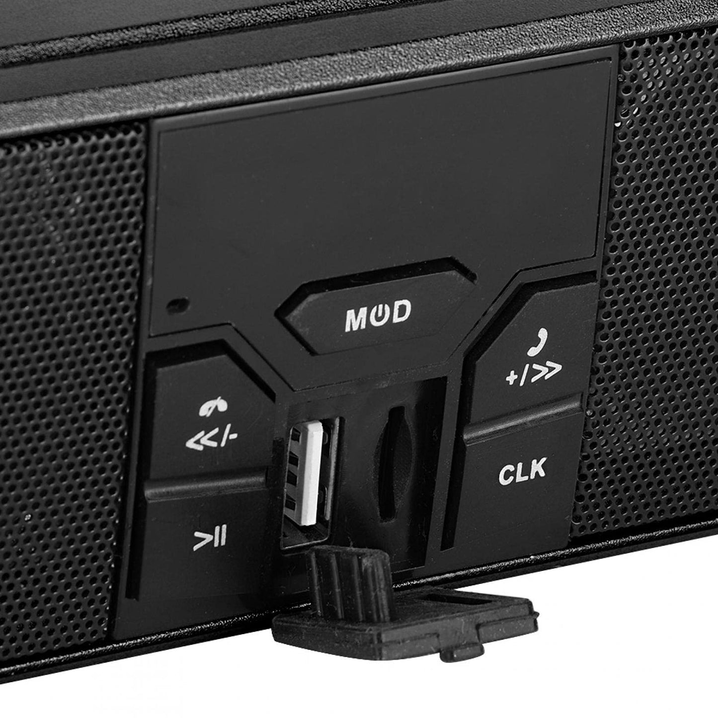 estéreo de manillar, altavoz de motocicleta Accesorio de modificación de motocicleta Barra de manillar de sonido de graves mejorado A prueba de agua para motocicleta para(negro)