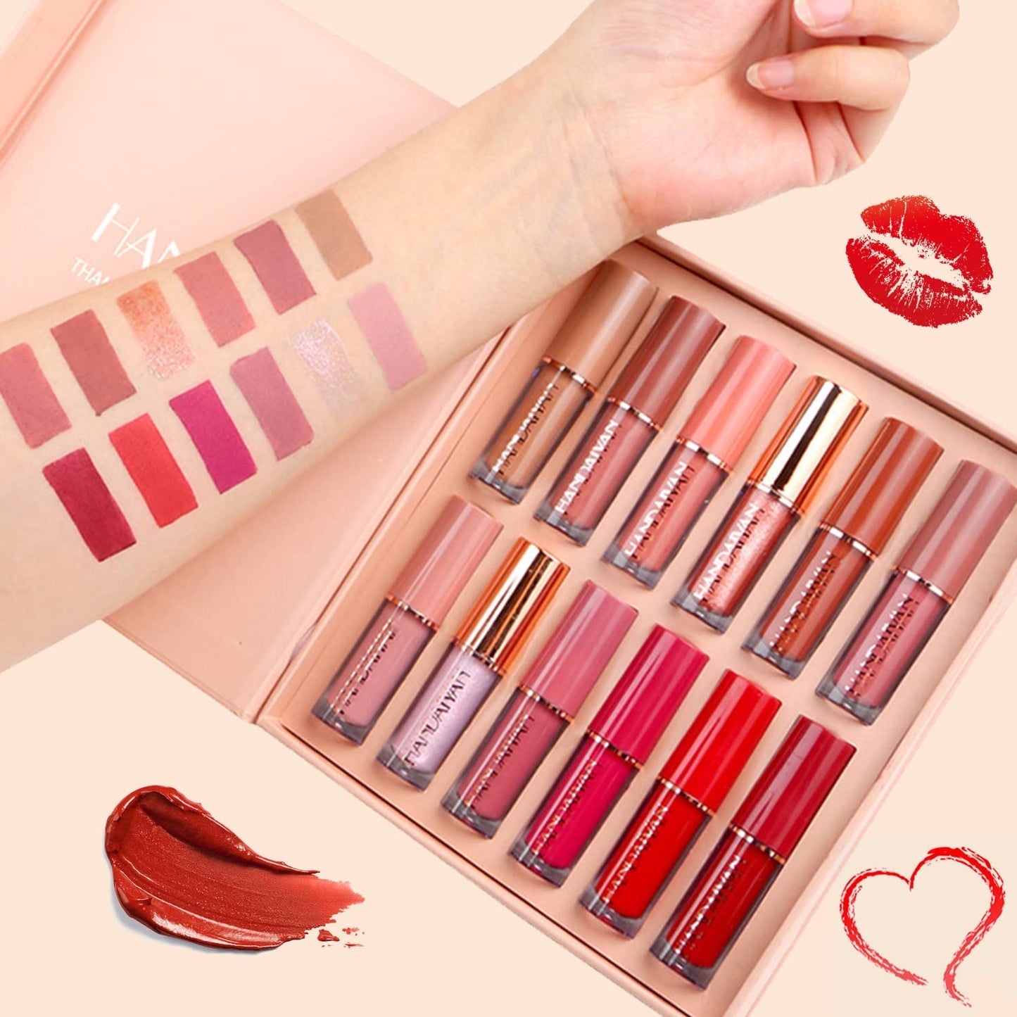 BLUEMEGA 12 Colores Labiales Mate Larga Duración | Regalo Ideal Mujer