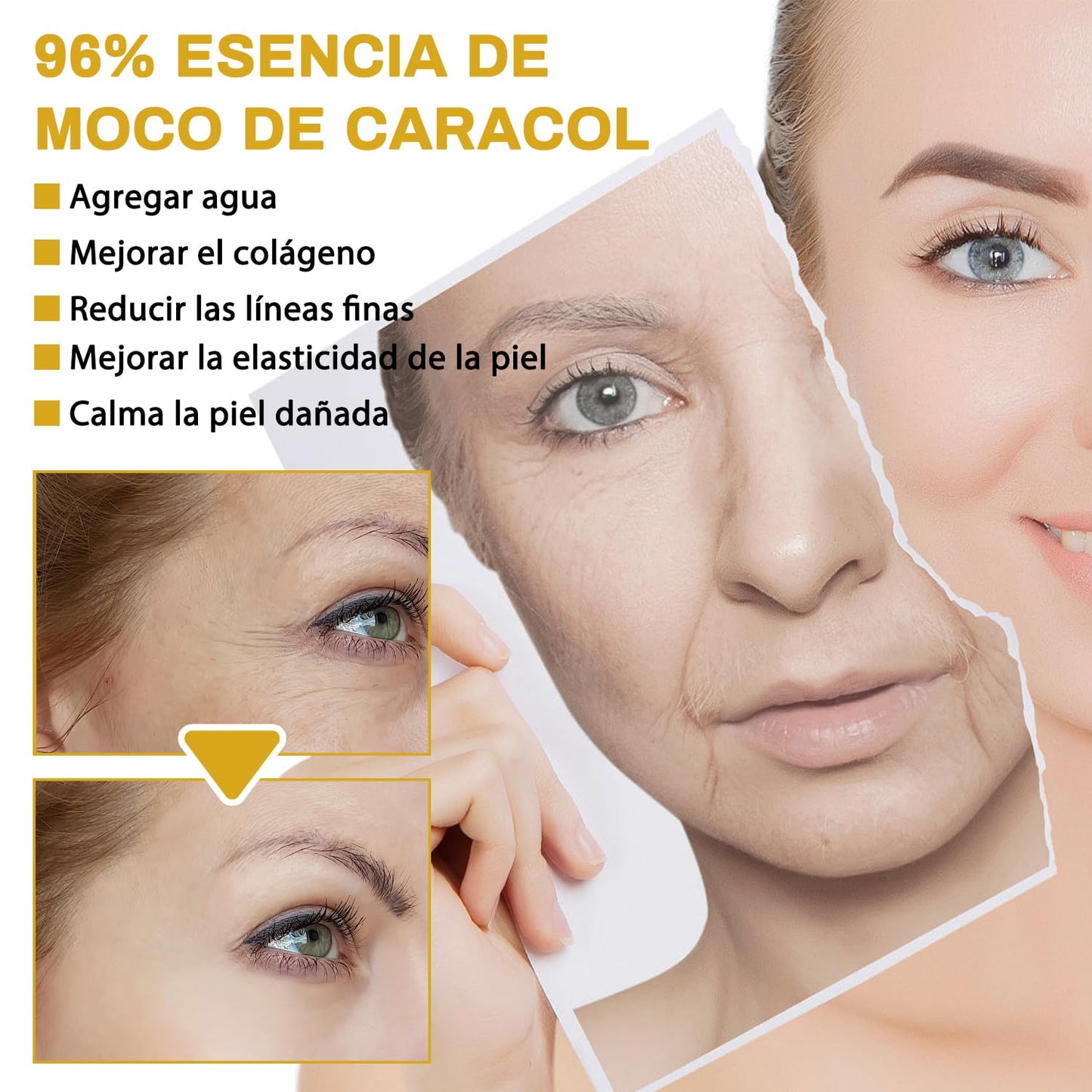 Pack de 2 esencias avanzadas de mucina de caracol 100 ml - Hidratación facial intensiva para piel apagada y con líneas de expresión. Esencia facial de rápida absorción. Ideal para revitalizar la piel.