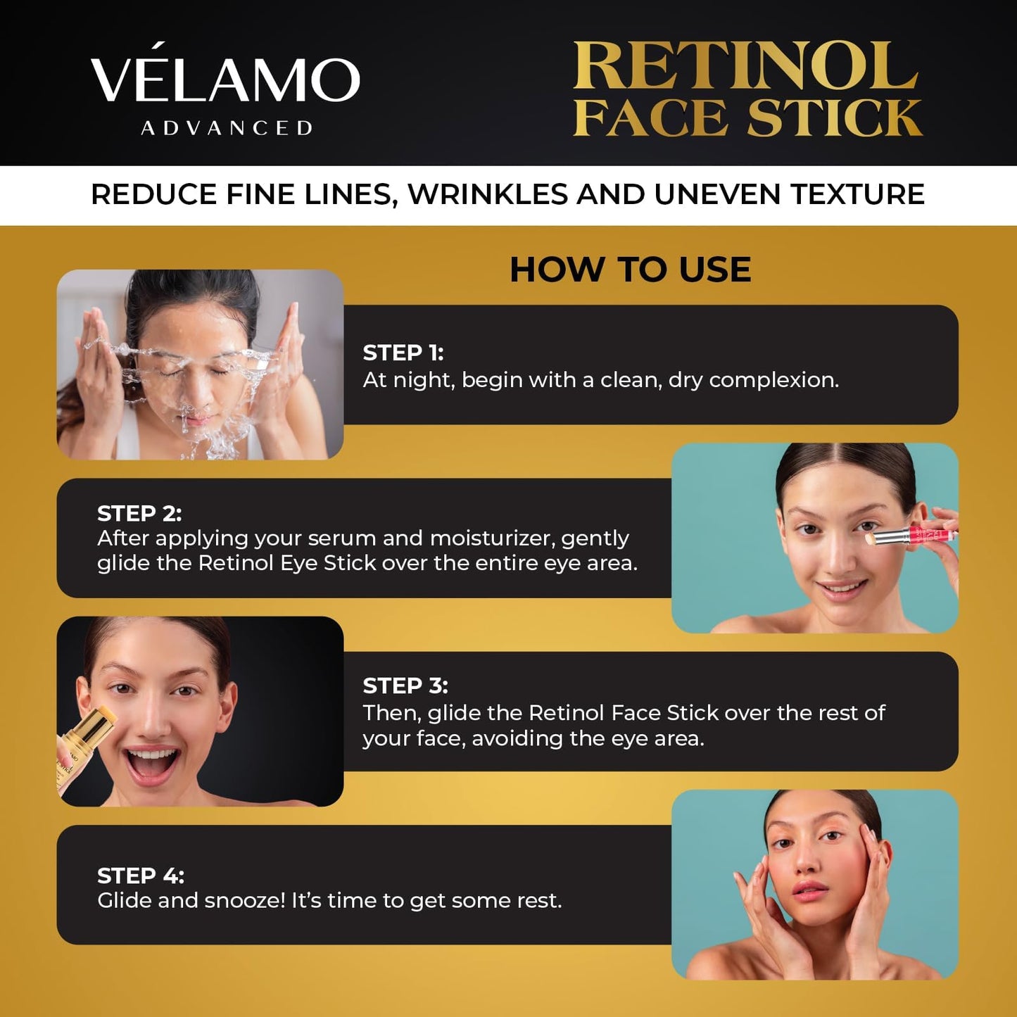 retinol face stick reduce fine lines wrinkles and uneven texture in 4-6 weeks retinol serum retinol cream wrinkle cream for face anti wrinkle cream anti aging face cream retinol face moisturizer