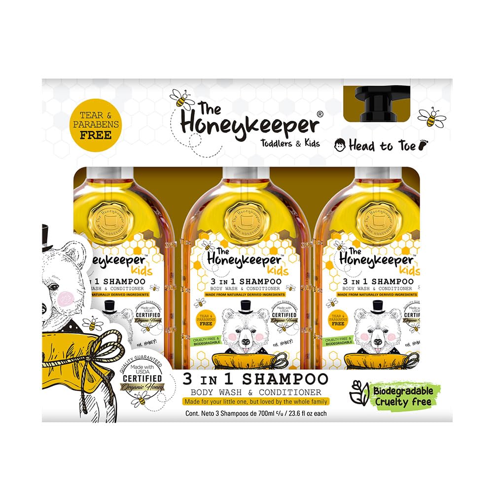 The Honey Keeper 3 Pack Shampoo 3 en 1 Kids Chamomile 2100 ml (3 de 700 ml)