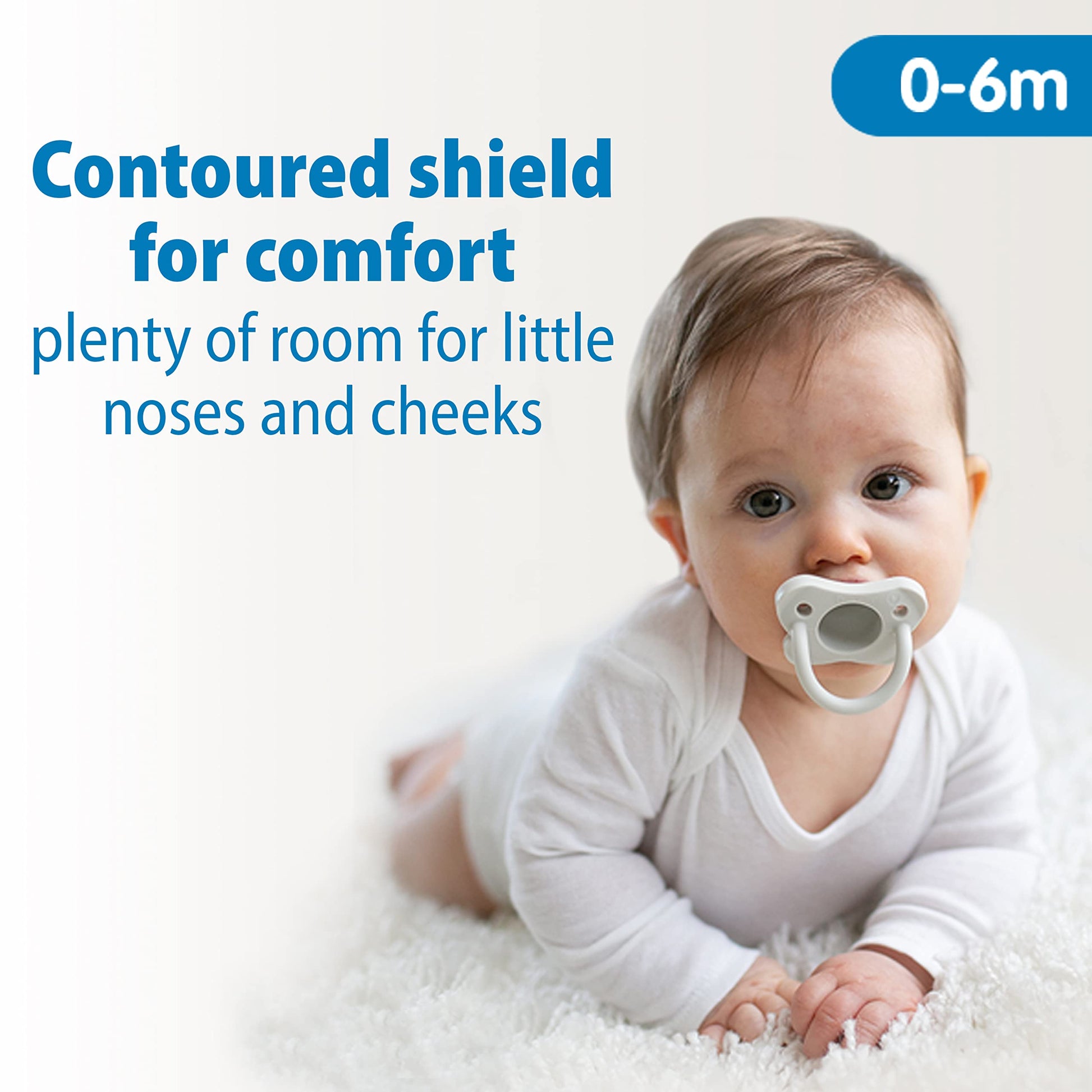 Chupete de Bebé Dr. Brown's Negro Gris Blanco Diseño Contorneado de Silicona para 0-6 Meses Paquete de 3